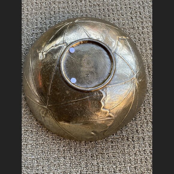 Martha Stewart 12” Park Leaves Collection Salad Bowl - Gold - Picture 6 of 12